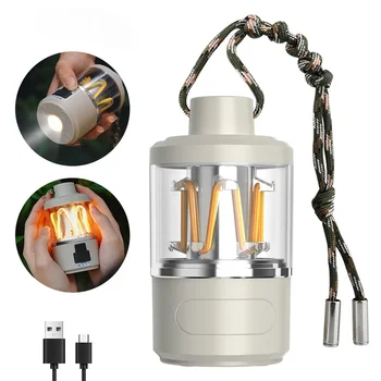 Многофункционален походный фенер, която се презарежда чрез USB, 12-часова работа с безкрайно затъмняване, преносим фенер за дома, риболов, къмпинг на открито