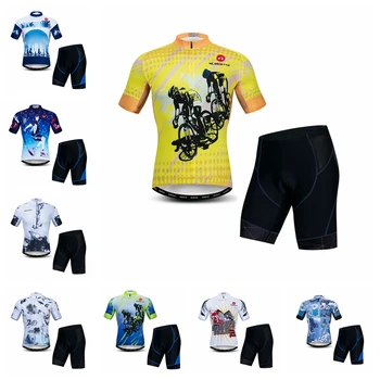 2021 Нов комплект тениски, Велосипеди МТБ Велосипедна облекло Дишаща Велосипедна облекло Hombre Maillot Roupas Ciclismo Мъжки комплект Велосипеди