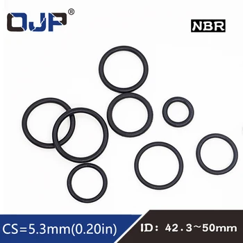 20 бр/лот Гуменият пръстен NBR О-Пръстен от нитрил CS5.3mm ID42.3/43.7/45/46.2/47.5/48.7/ 50 мм оборудване запечатване износостойкая уплътнение Шайба