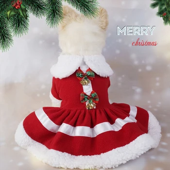 Коледни рокли за кучета, дрехи за малки кучета, Годишен Коледен cosplay, дрехи за домашни любимци, Коледни Елегантна рокля за кученца принцеса, дрехи за котки