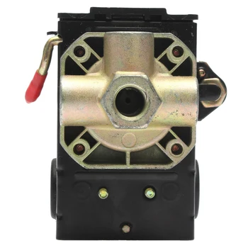 90-125PSI 4-портов клапан за управление на реле за налягане на 26 Усилвател въздушен компресор тежкотоварни черен