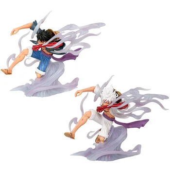 Аниме One Piece Gk Onikishima Five Gears Nica Blow Luffy 23 см PVC Две Зъбни колела Пробуждающая Ръчно Кукла Модел Украса на Периферни