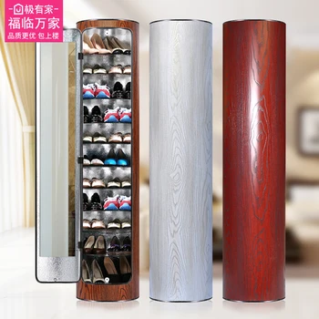 въртящи се на 360 градуса шкаф за обувки кръгла цилиндрична цилиндър вертикално огледало за преобличане под ъгъл