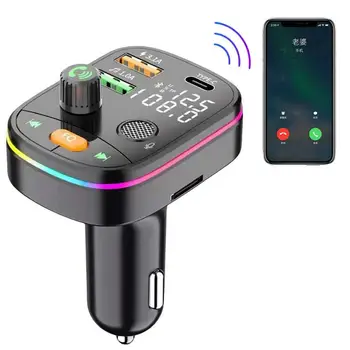 Bluetooth FM трансмитер за кола QC 3.0 Безжичен аудиоприемник хендсфри Автомобилен MP3 плейър Mp3 Аудио Музика Стерео Адаптер Dual USB