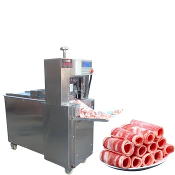 Електрическа машина за рязане на замразено месо, търговска машина за производство на крем от говеждо и агнешко месо с ЦПУ