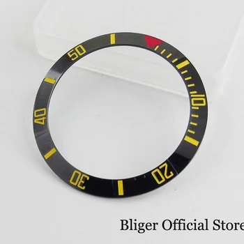 Нова 38-мм керамичен bezel за часа със златни етикети, Подходящи за 40-миллиметровым автоматичен мъжки часовник