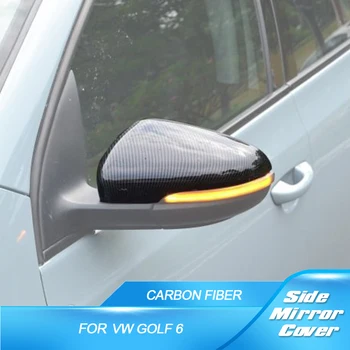 Сменете Стила на Седалките за странични огледала от въглеродни влакна, подходящи за Volkswagen VW Golf VI MK6/GTI 2010-2013 Стайлинг автомобили