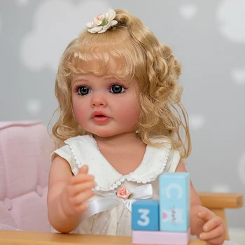 55 см Пълно Тяло, Мек Силикон Vinyl Възстановената Кукла за най-Малките Момичета Бети 3D Боядисана Кожа Genesis Paint Коледен Подарък за Момичета
