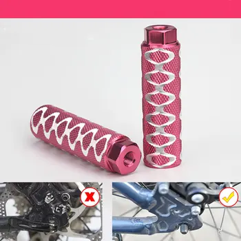 2 опаковки/лот велосипедни клечки за плавен ход, мини-стъпала от алуминиева сплав за безопасно пътуване