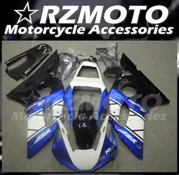 Нов комплект обтекателей за мотоциклети ABS, подходящ за YAMAHA YZF-R6 98 99 00 01 02 1998 1999 2000 2001 2002 Комплект тяло на поръчка синьо-бял