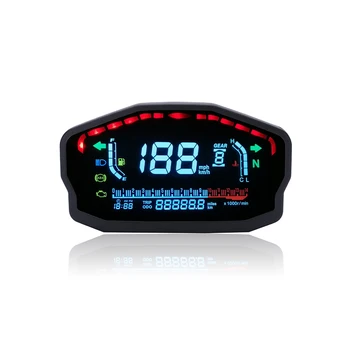 Висококачествен Универсален цифров LCD за измерване на скоростта за мотоциклети, километраж, оборотомер за подобряване на шейна качества
