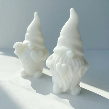 Сладък 3D Държи Цвете Безлични Елф Свещ Занаят Slicone Мухъл НАПРАВИ си САМ 