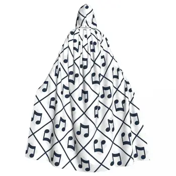 Дълъг нос-синьо наметало с музикални ноти, дъждобран с качулка, есенни блузи