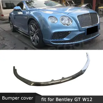 Дифузер За Устни на Предната Броня на Колата е От Въглеродни Влакна, Сплитери Обвеса, Престилки, Защитна Подплата За Bentley Continental GT W12 2015-2017