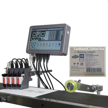 Автоматична машина за печат на кода на датата INCODE 4 Печатащи глави за кодиране на яйца Онлайн Термопринтер Tij 2.5 мастилено-струен