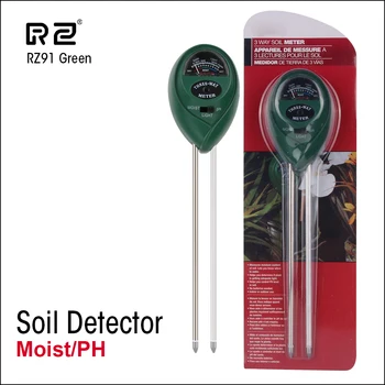 Измерване на влажност на почвата, RZ, PH-метър, детектор за влажност, Цифров измерител на PH, Монитор почва, Влагомер, Тестер слънчева светлина на градински растения