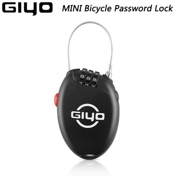 GIYO Велосипеден заключване с парола Мини-3-цифрен преносим Заключване за колоездене шлем, заключване за рамката на планинския шоссейного под наем, Аксесоари за велосипед