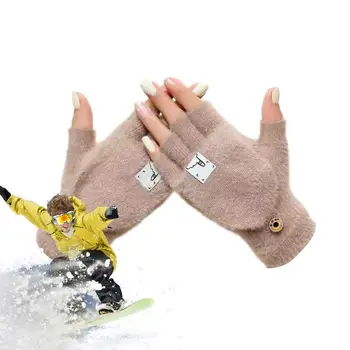 Зимни ръкавици Дамски Ветроупорен Топли възли ръкавици със сензорен екран, мини, с нагревател за ръце, топли топлинни ръкавици за студено време