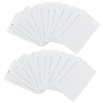 20 бр. бяла безконтактен RFID карта-достъп 125 khz 1,9 мм бял цвят.