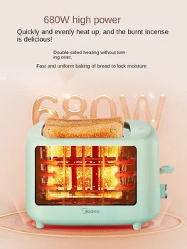 Хлебопечка Midea - компактна и многофункционална машина за приготвяне на сандвичи и тостове за закуска 220 В