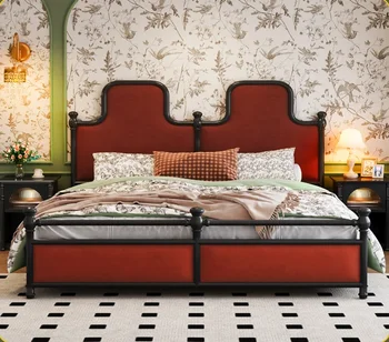 Начало спалня, американската луксозна черна вила висок клас, сватбена легло princess bed