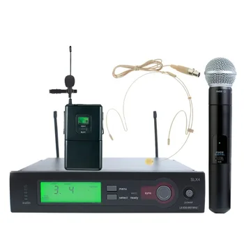 SLX4 SLX24 BETA58 Професионален Безжичен сверхвысокочастотный Микрофон Метална Микрофон Система с Рамка за Църковното изпълнение в Караоке