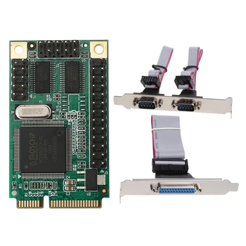 2 Порта Вграден PCI карти Последователно адаптер Express PCIE към RS232 Mini PCI-E към DB9 DB25 RS232 Карта Последователен преобразувател