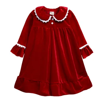 Рокля Пролет-есен Корейското издание за момичета 0-8 години, милото пушистое принцеса рокля за сън, Модни нова детски дрехи