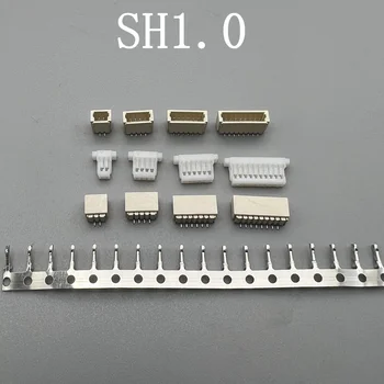 10 комплекта Съединител JST SH1.0 със стъпка 1.0 mm Вертикално/Хоризонтално Изход SMT + Корпус + Клеми 2P 3P 4P 5 ПЕНСА 6P 7P 8P 9P 10P 11P 12P
