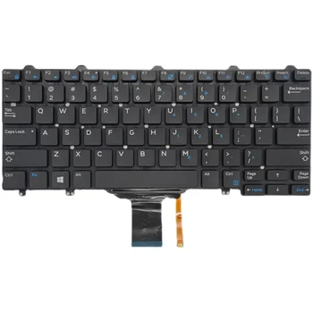 Подсветката на клавиатурата на нов лаптоп САЩ за DELL 7280 7380 E5250 E5270 E7270 Клавиатура на лаптоп
