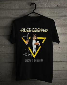 Рядък подарък на певицата Элиса на Купър за фен, черна тениска унисекс S-5XL