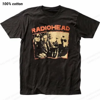 Реколта тениска Radiohead, Мъжки Модни тениска, Памучен Тениска За Момчета, Ризи С къс ръкав, Рок-група Camisetas, Мъжки дрехи