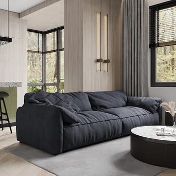 2023 Нов стил, Текстилен диван в скандинавски стил, Хол, Малка Италианска Минималистичная Дизайнерски Комбинирана мебели за трима души