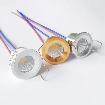 COB led лампа с регулируема яркост 3 W 220 В DC12V Осветление плафониери Свободностоящ осветление Алуминиев корпус 3 Watt led spot лампа