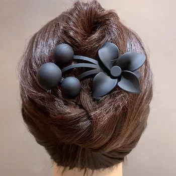 2023 Летни Нови щипки за коса с матирано цвете Голям Корейски Сладък чар Скоба от кожа на Алигатор Аксесоари за коса за мозъка убора на майката
