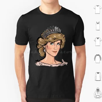 Тениска на принцеса Даяна, памук, Мъже, Жени, принт 