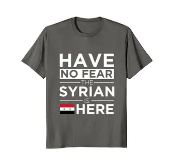 Тениски с принтом В Летен Стил, Мъжки Основен Фитнес Марката ClothingHave No Fear The Syrian Is Here, Тениска Pride Proud Syria