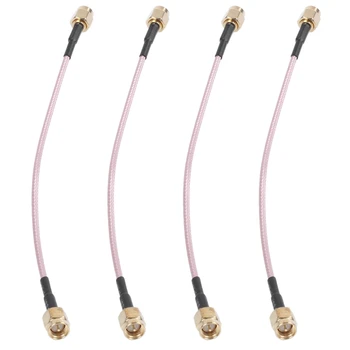 4шт свързващ кабел SMA дължина 6,5 инча с конектор SMA Male To SMA Male.