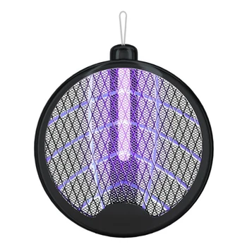 Електрическа мухобойка от комари напрежение 3000 с лампа, акумулаторна чрез USB, сгъваема Лятна мухобойка от насекоми