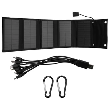 Сгъваем соларен панел USB мощност 12 W, преносим складное водонепроницаемое зарядно устройство за слънчеви панели за мобилен телефон, къмпинг, разходки