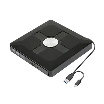 Външно оптично устройство за запис на DVD USB3.0Type-C, мобилен горелщик, сменяем и възпроизвеждания аудио диск CD-ROM, подходяща за настолни КОМПЮТРИ
