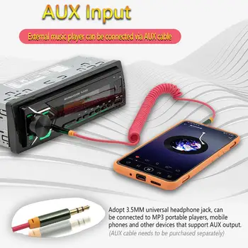 Автомобилен MP3 плейър Bluetooth Smart Такса усилвател на качество на звука без загуба на Power FM Многофункционален радио O0W5