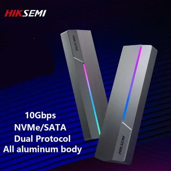 Корпус на твърдотелно устройство за съхранение HIKSEMI M. 2 NVME/SATA Alluminio USB Адаптер C 3.1 Gen2 10 gbps NVME PCIe Калъф PCIe SSD M. 2 SSD Калъф за Преносим