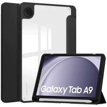 Държач за Моливи с Прозрачен Акрил заден Капак За Samsung Galaxy Tab A9 8,7 