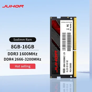 JUHOR Memoria Оперативна Памет DDR4 8 GB 16 GB 2666 Mhz, 3200 Mhz 8 GB DDR3 1600 Mhz sodimm памет за Лаптоп Високопроизводителния Памет за лаптоп