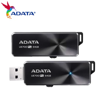 ADATA UE700 Pro USB3.2 USB Флаш Памет от 64 GB И 128 GB Флаш Диск U Диск Високоскоростен Led Индикатор за Карта Памет, USB-Диск за КОМПЮТЪР