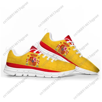 Спортни обувки с испански флаг, Мъжки Дамски обувки за юноши, Детски маратонки, Испания, висококачествени Ежедневни обувки за двойки