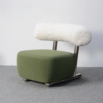 Скандинавски минималистичен лесен луксозен творчески диван-сани от неръждаема стомана, стол за почивка на известни личности
