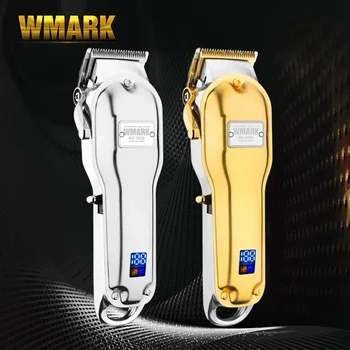 WMARK NG-2020B Електрически тример за коса, Цельнометаллическая безжична професионална машина за рязане на коса, която се презарежда фризьорски машина за бръснене с капацитет 2500 mah