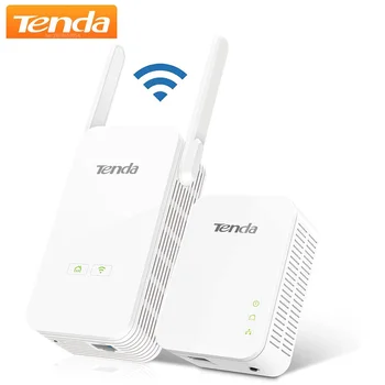 Комплект адаптери Wi-Fi Powerline Tenda PH5 AV1000 с гигабитными пристанища, сервоусилвател на електропровода Wi-Fi интернет, широколентов достъп / wi-fi удължител Щепсела и да играе.